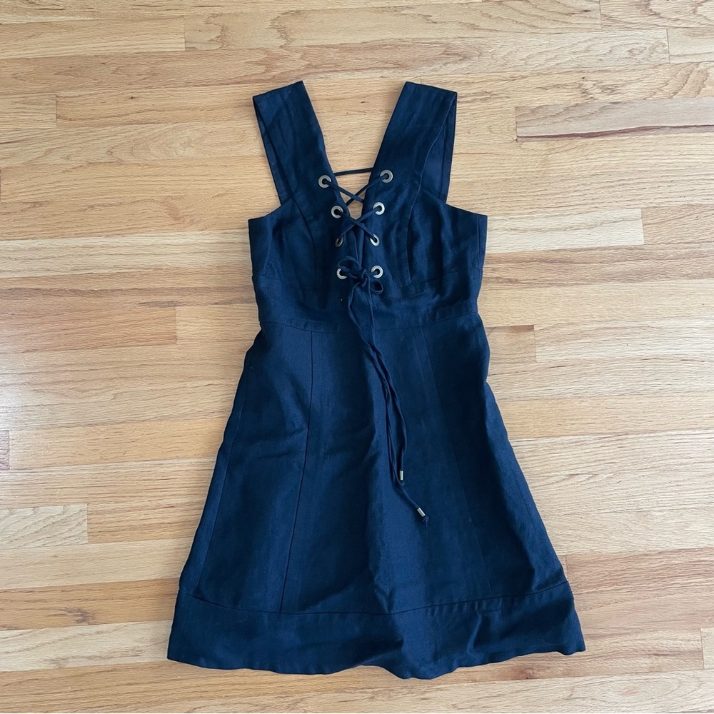 Black Linen JCrew Criss Cross Dress